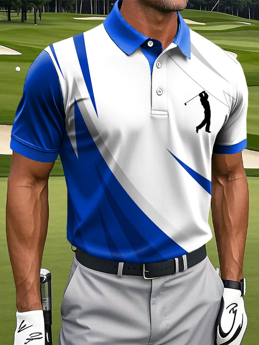 Men's Business Style Polo Collar Casual Short Sleeved Shirt