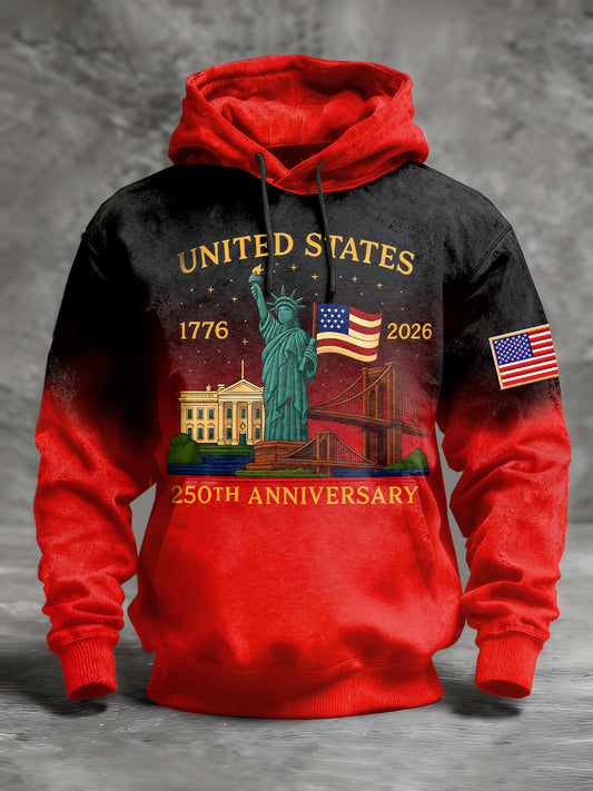 Men's Retro 250th Anniversary Printed Sweatshirt