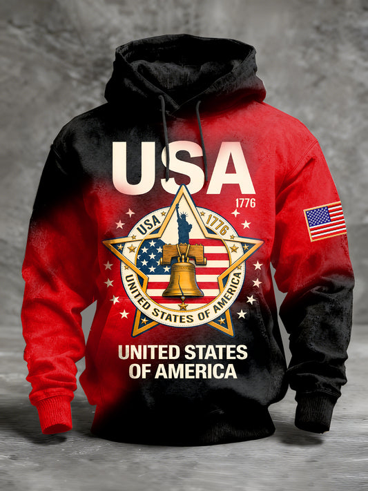 Men's Retro American 250th Anniversary Printed Sweatshirt