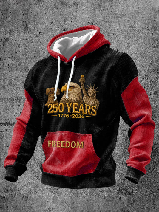 Men's American 250th Anniversary Print Casual Hoodie