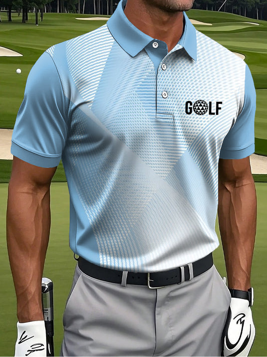 Men's Vintage Business Style Printed Casual Polo Shirt