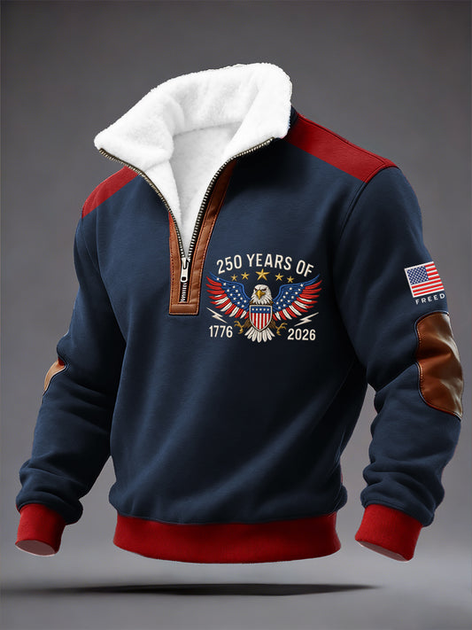 Men's 250th Anniversary Print Zipper Sweatshirt