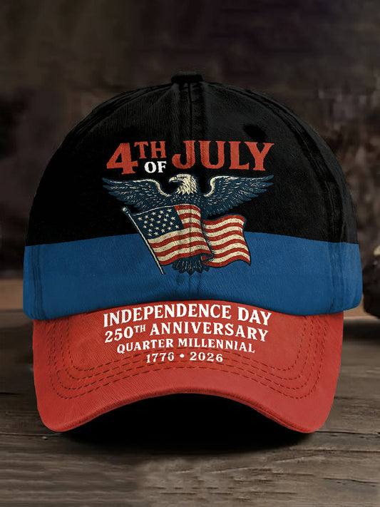 Men's Retro American 250th Anniversary Printed Baseball Cap