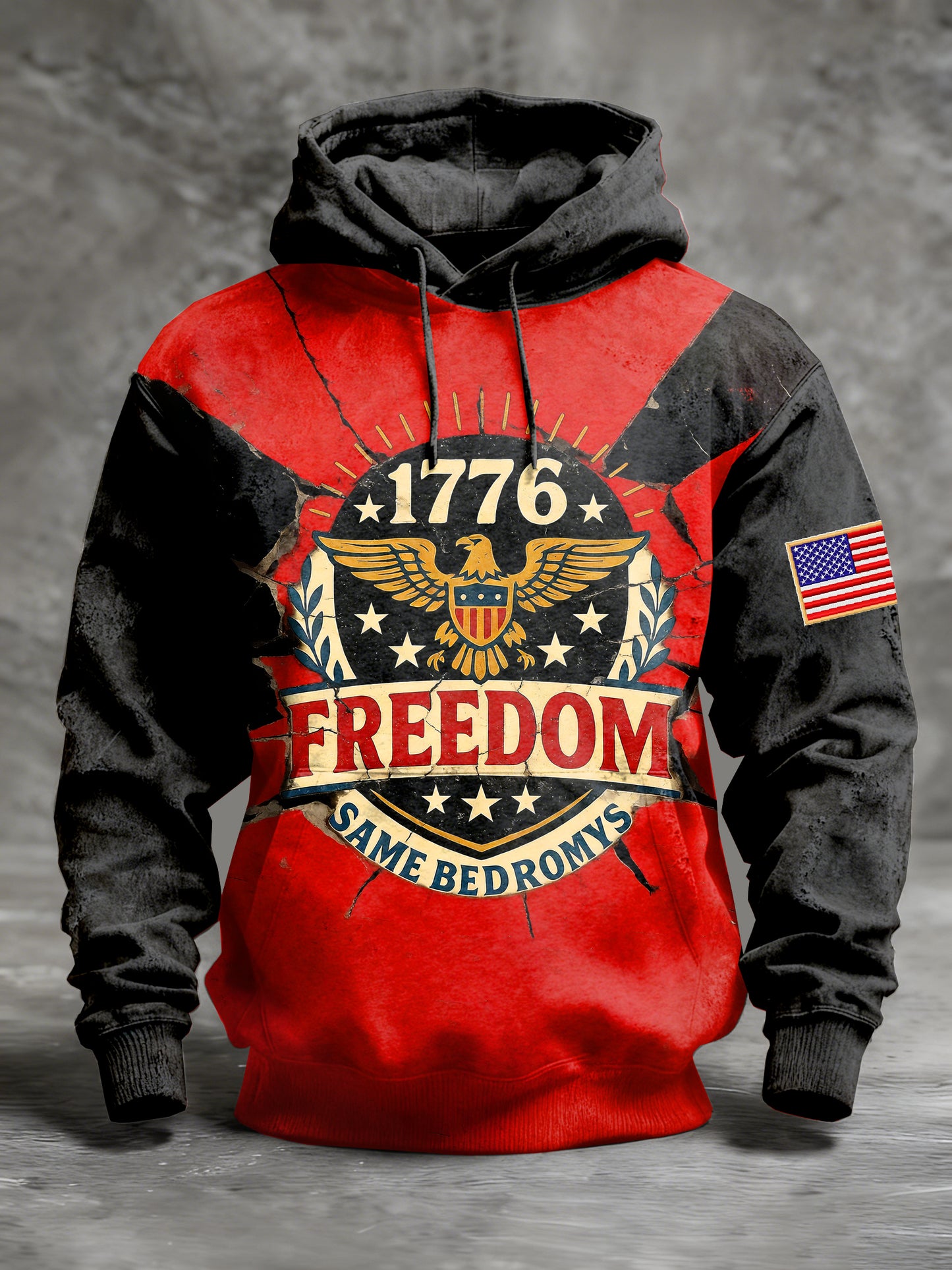 Men's Retro American 250th Anniversary Printed Sweatshirt