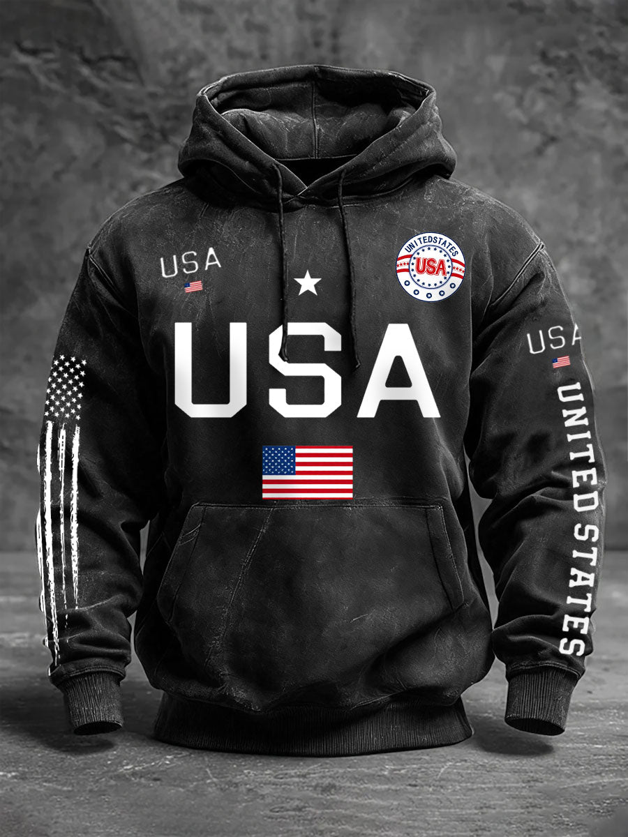 Men's USA Flag Hoodies