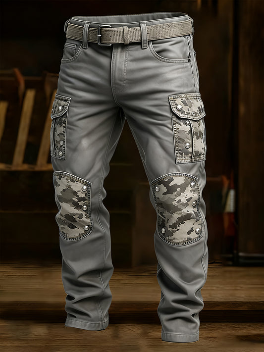 Men's Retro Business Style Casual Work Trousers