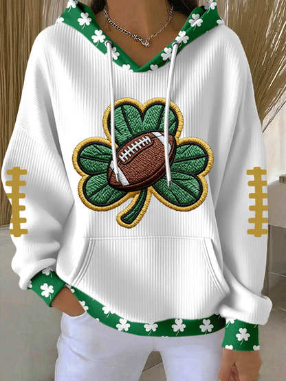 Women's Football Print Hoodie