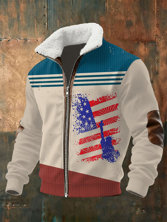 Men's Retro 250th Anniversary Printed Jacket