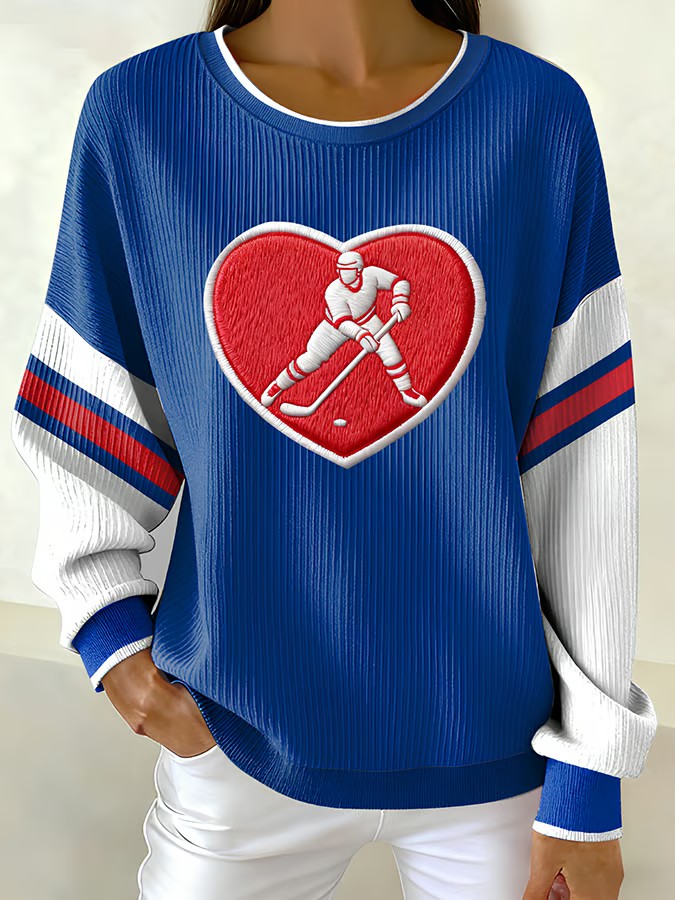 Women's Hockey Printed Sweatshirt