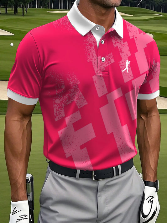 Men's Vintage Business Style Printed Casual Polo Shirt