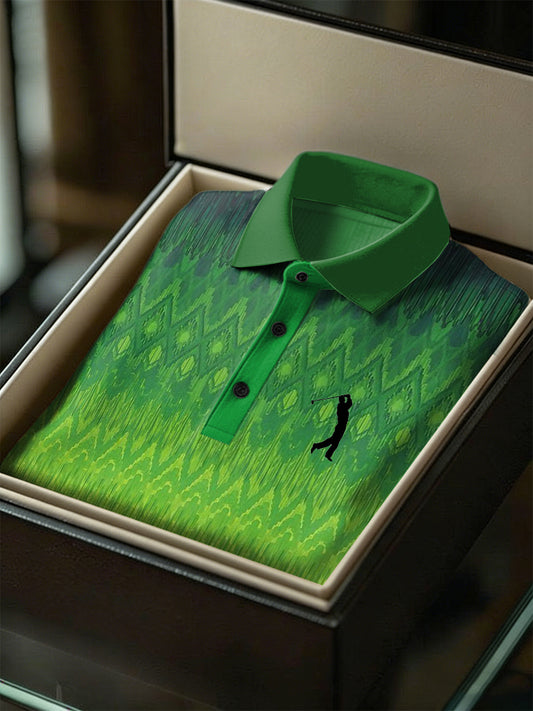 Men's Business Style Polo Collar Casual Short Sleeved Shirt