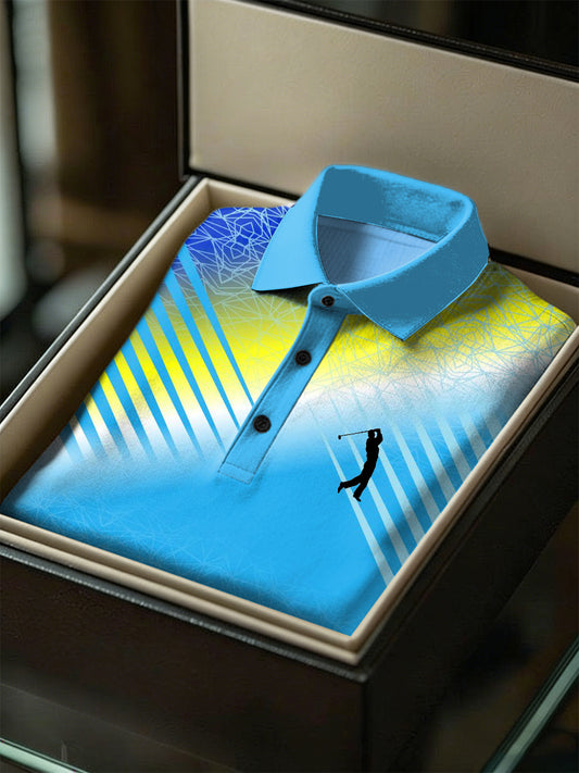 Men's Business Style Polo Collar Casual Short Sleeved Shirt