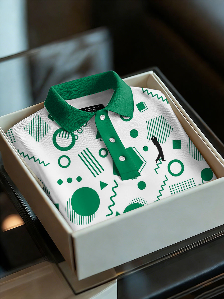 Men's Business Style Polo Collar Casual Short Sleeved Shirt