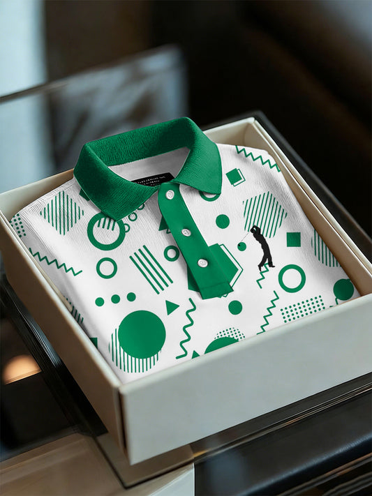 Men's Business Style Polo Collar Casual Short Sleeved Shirt