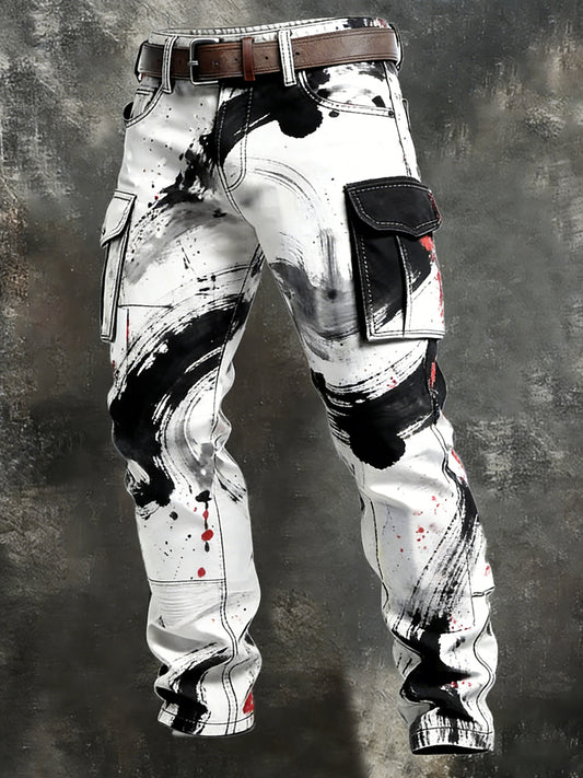 Men's Retro Business Style Casual Work Trousers