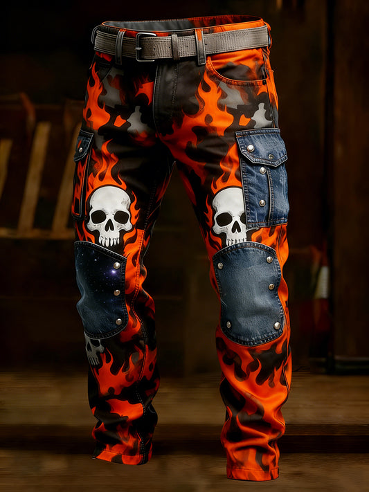 Men's Retro Business Style Casual Work Trousers