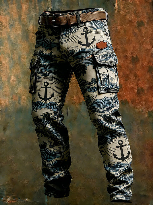 Men's Retro Business Style Casual Work Trousers