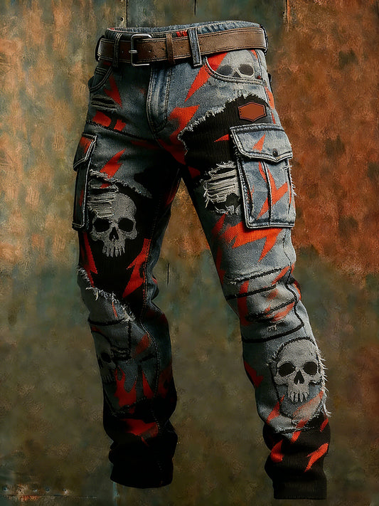 Men's Retro Business Style Casual Work Trousers