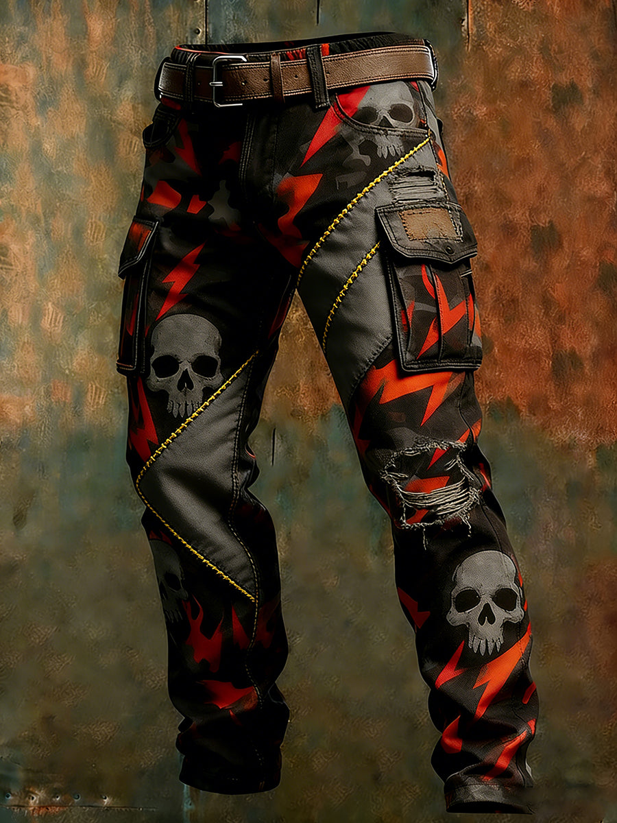 Men's Retro Business Style Casual Work Trousers