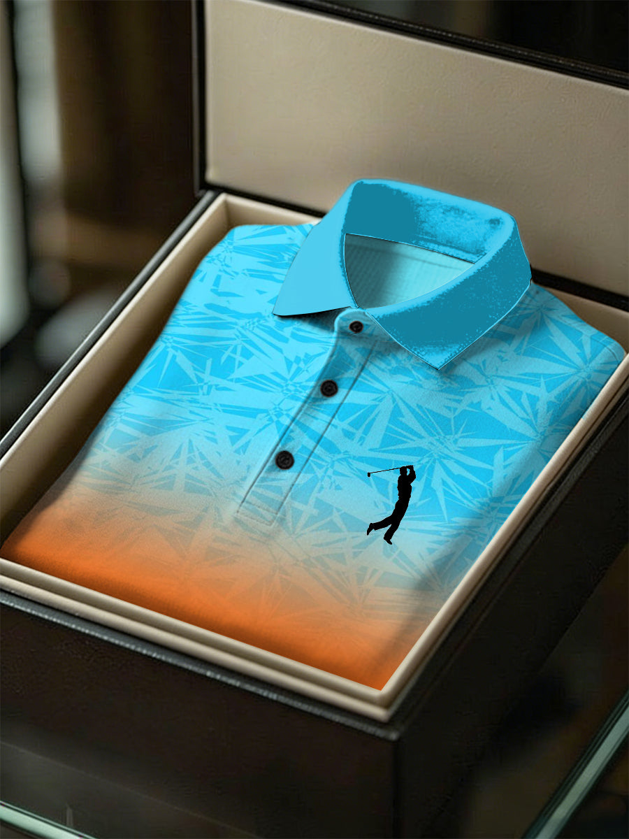 Men's Business Style Polo Collar Casual Short Sleeved Shirt