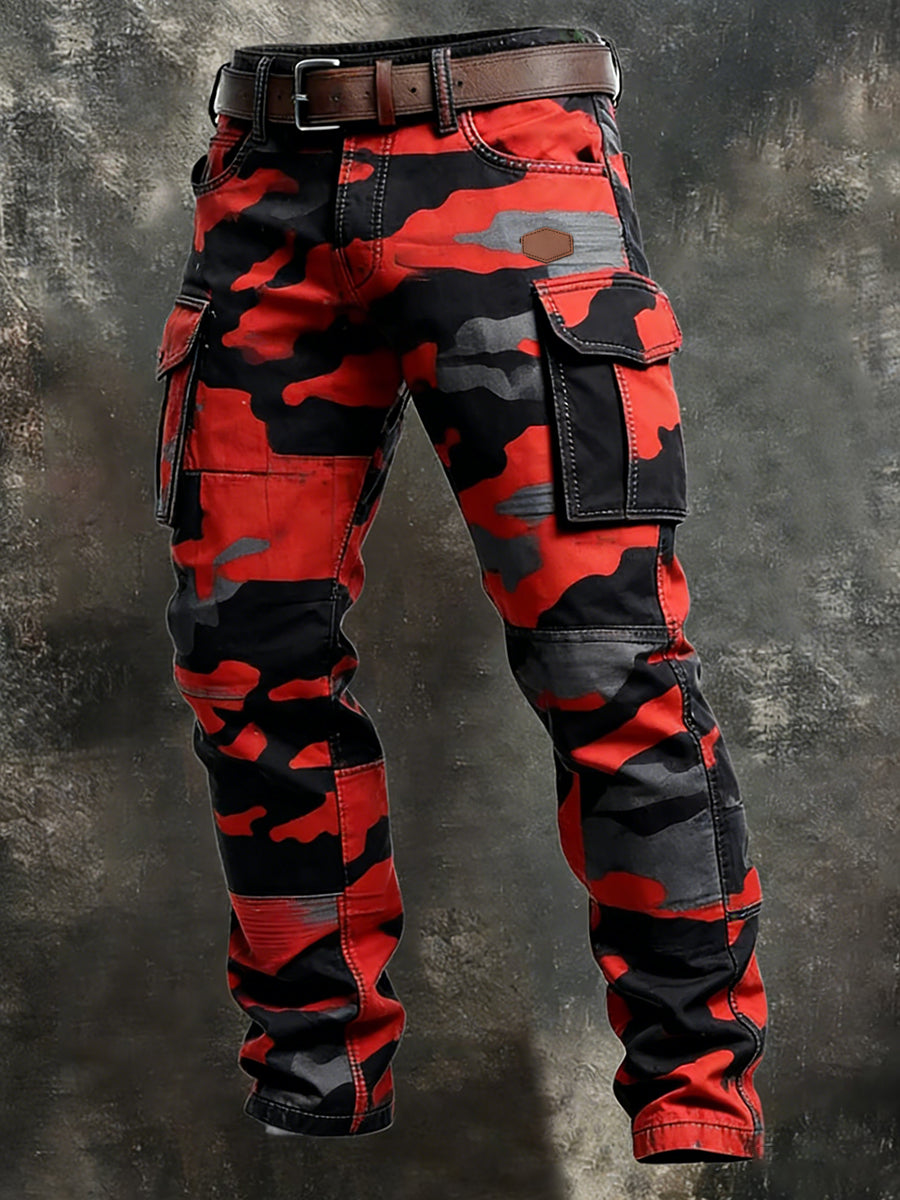 Men's Retro Business Style Casual Work Trousers