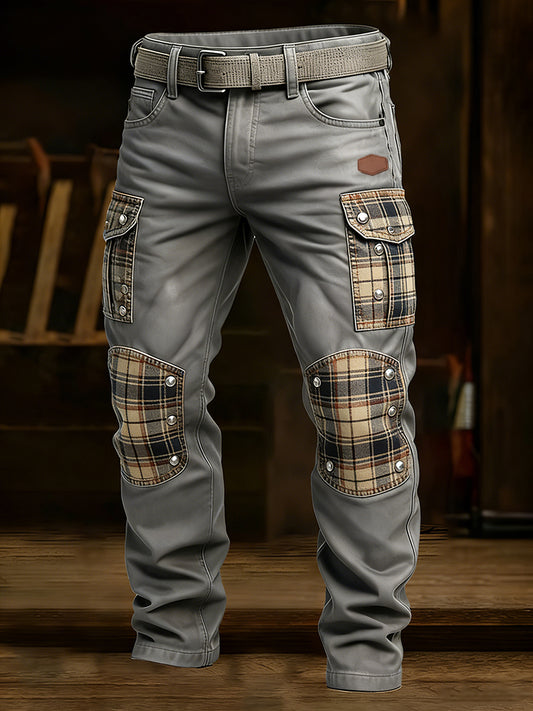 Men's Retro Business Style Casual Work Trousers