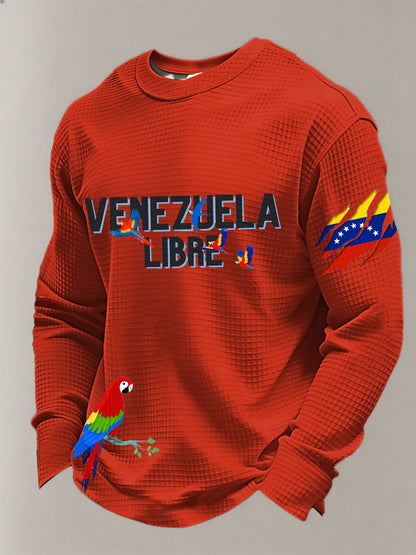 Men's Venezuela Libre Waffle Long Sleeve T-Shirt