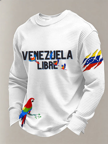 Men's Venezuela Libre Waffle Long Sleeve T-Shirt