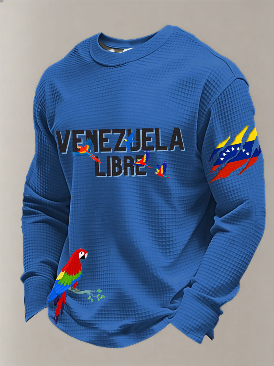 Men's Venezuela Libre Waffle Long Sleeve T-Shirt