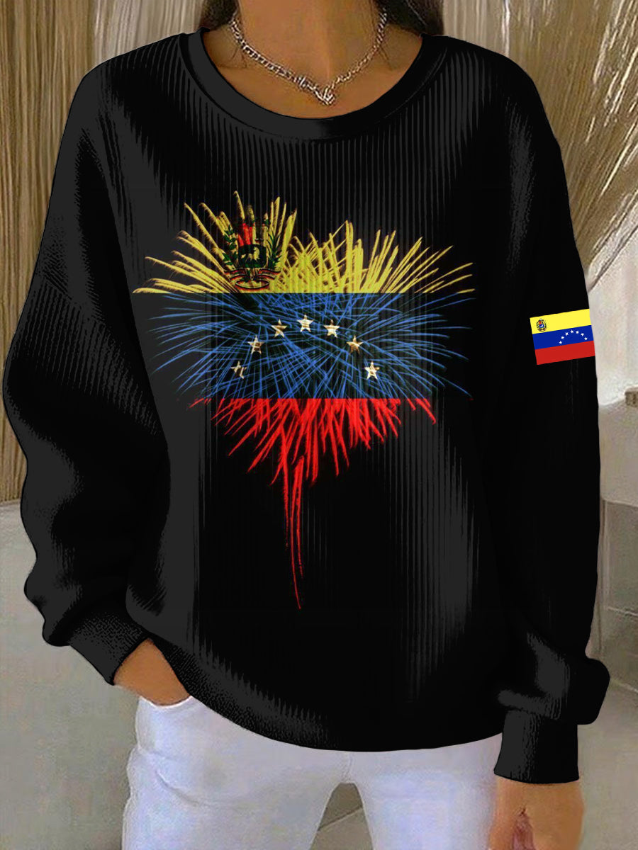 Women's Venezuela Print Casual Sweatshirt