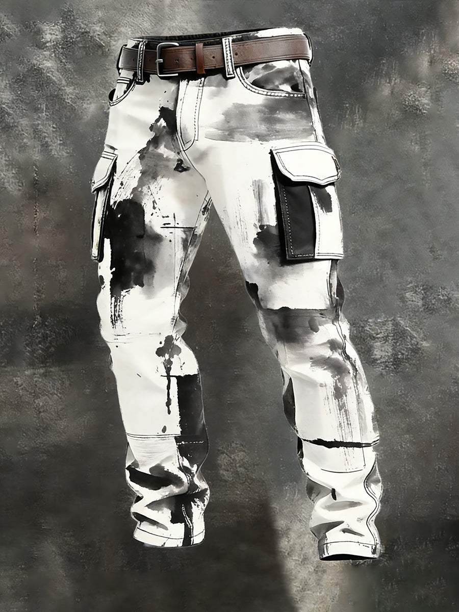 Men's Retro Business Style Casual Work Trousers