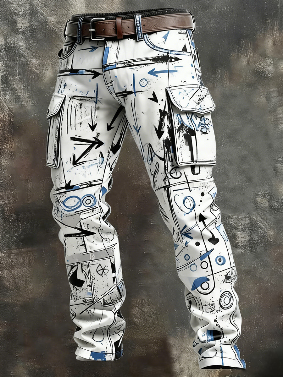 Men's Retro Business Style Casual Work Trousers