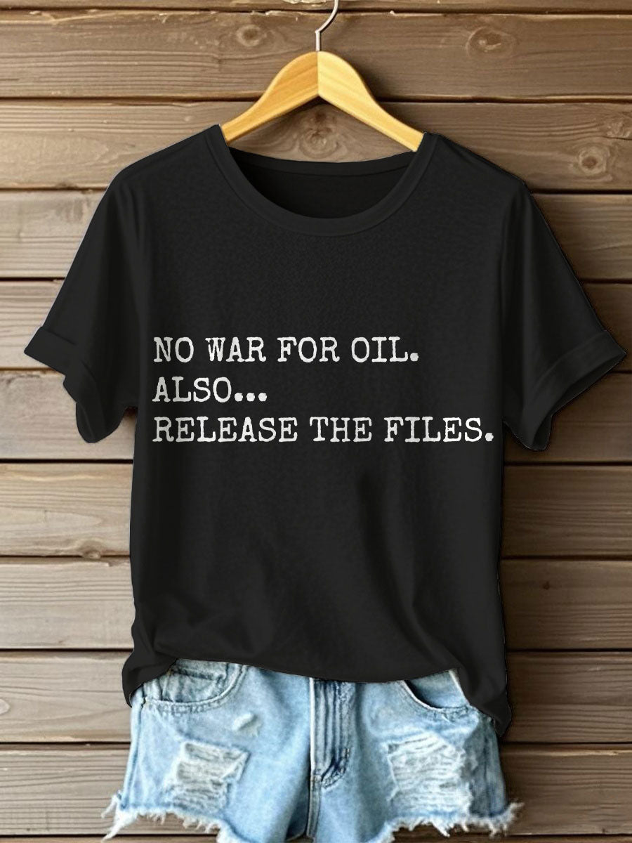 Women's Peace No War Venezuela Libre Printed T-Shirt