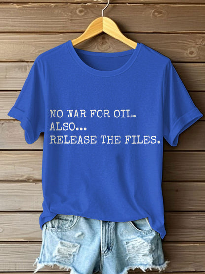 Women's Peace No War Venezuela Libre Printed T-Shirt