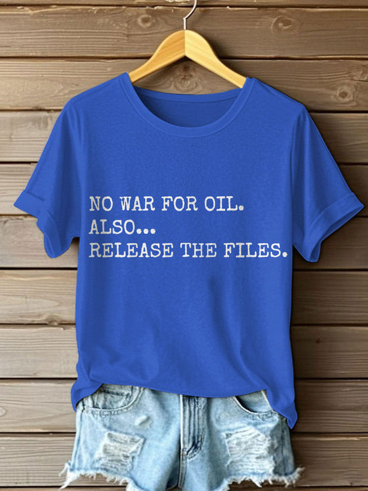 Women's Peace No War Venezuela Libre Printed T-Shirt