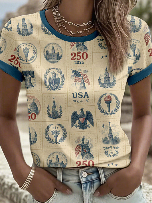 Women's 250th Anniversary Print Vintage T-Shirt