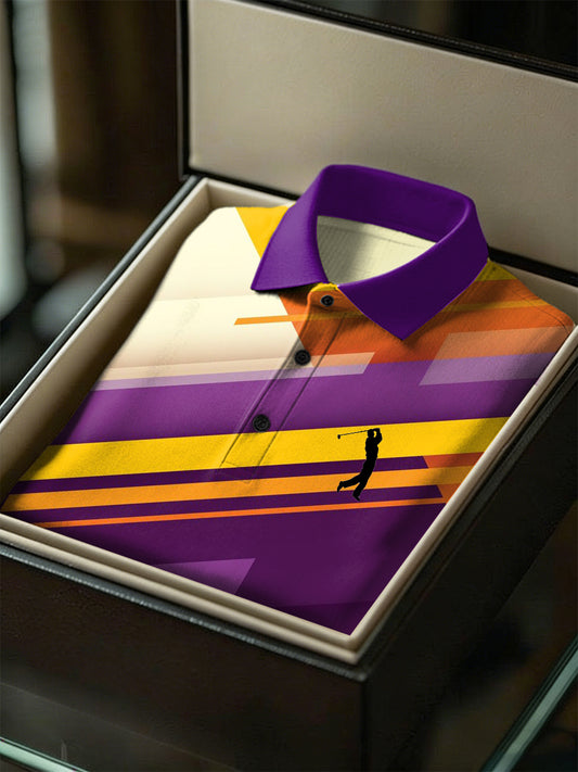 Men's Business Style Polo Collar Casual Short Sleeved Shirt