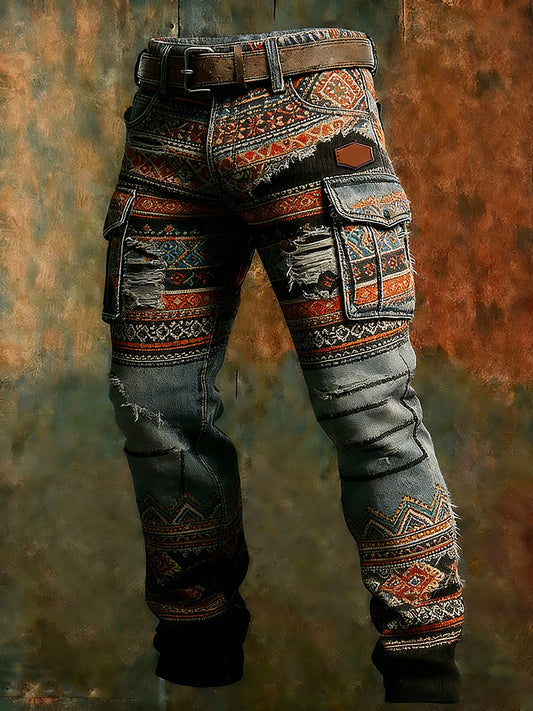 Men's Retro Business Style Casual Work Trousers