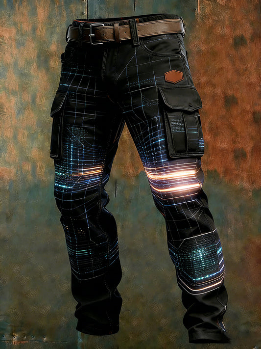 Men's Retro Business Style Casual Work Trousers