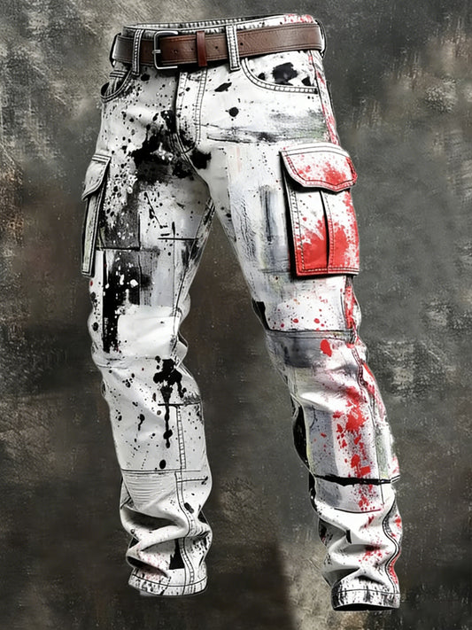 Men's Retro Business Style Casual Work Trousers