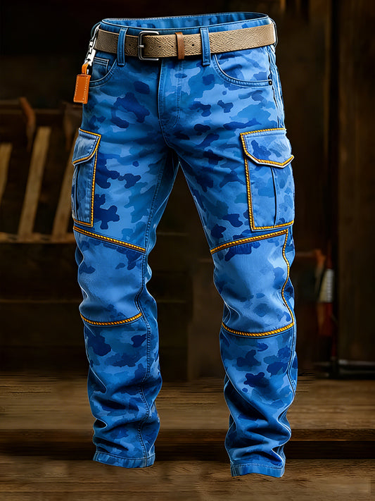 Men's Retro Business Style Casual Work Trousers