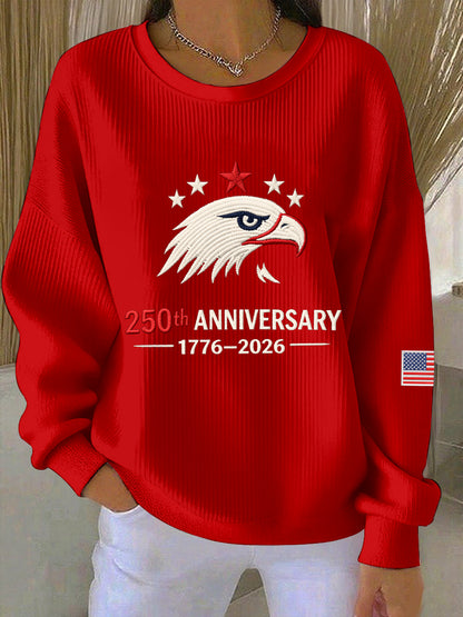 Women's 250th Anniversary Embroidered Pattern Sweatshirt