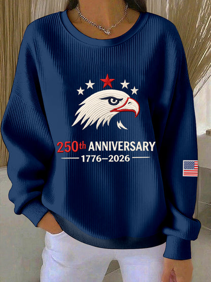 Women's 250th Anniversary Embroidered Pattern Sweatshirt