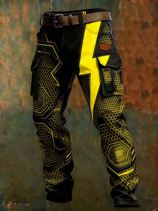 Men's Retro Business Style Casual Work Trousers