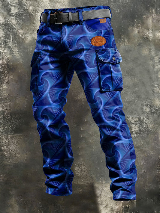 Men's Business-Style Print Retro Art Casual Workwear Trousers