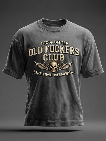 Men's Old Fuckers Club Printed Casual T-Shirt