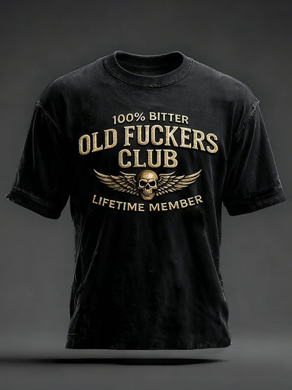 Men's Old Fuckers Club Printed Casual T-Shirt