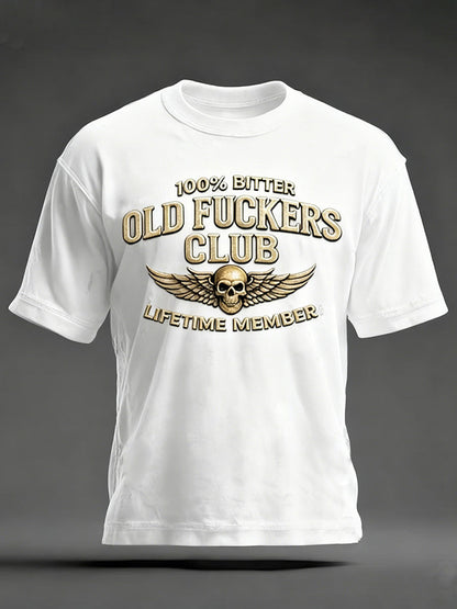 Men's Old Fuckers Club Printed Casual T-Shirt