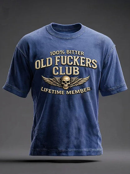 Men's Old Fuckers Club Printed Casual T-Shirt