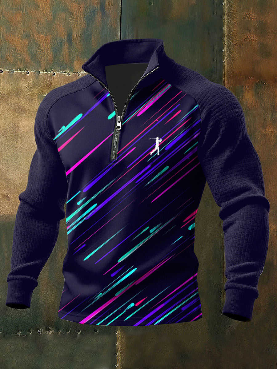 Men's Vintage Business Style Printed Casual Sweatshirt